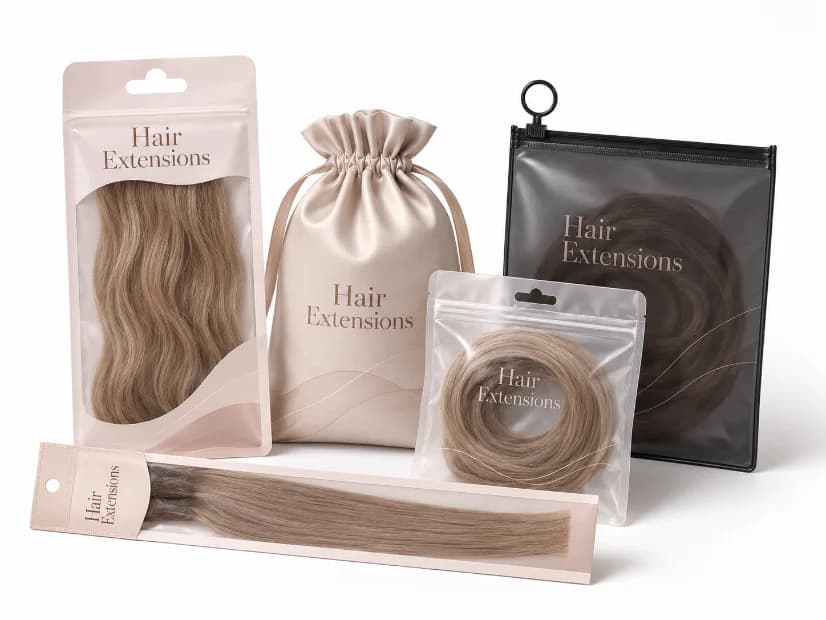 Custom hair extension packaging bags