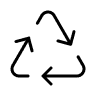 Recyclable packaging icon