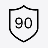 90-day warranty guarantee icon
