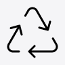 Recyclable packaging icon